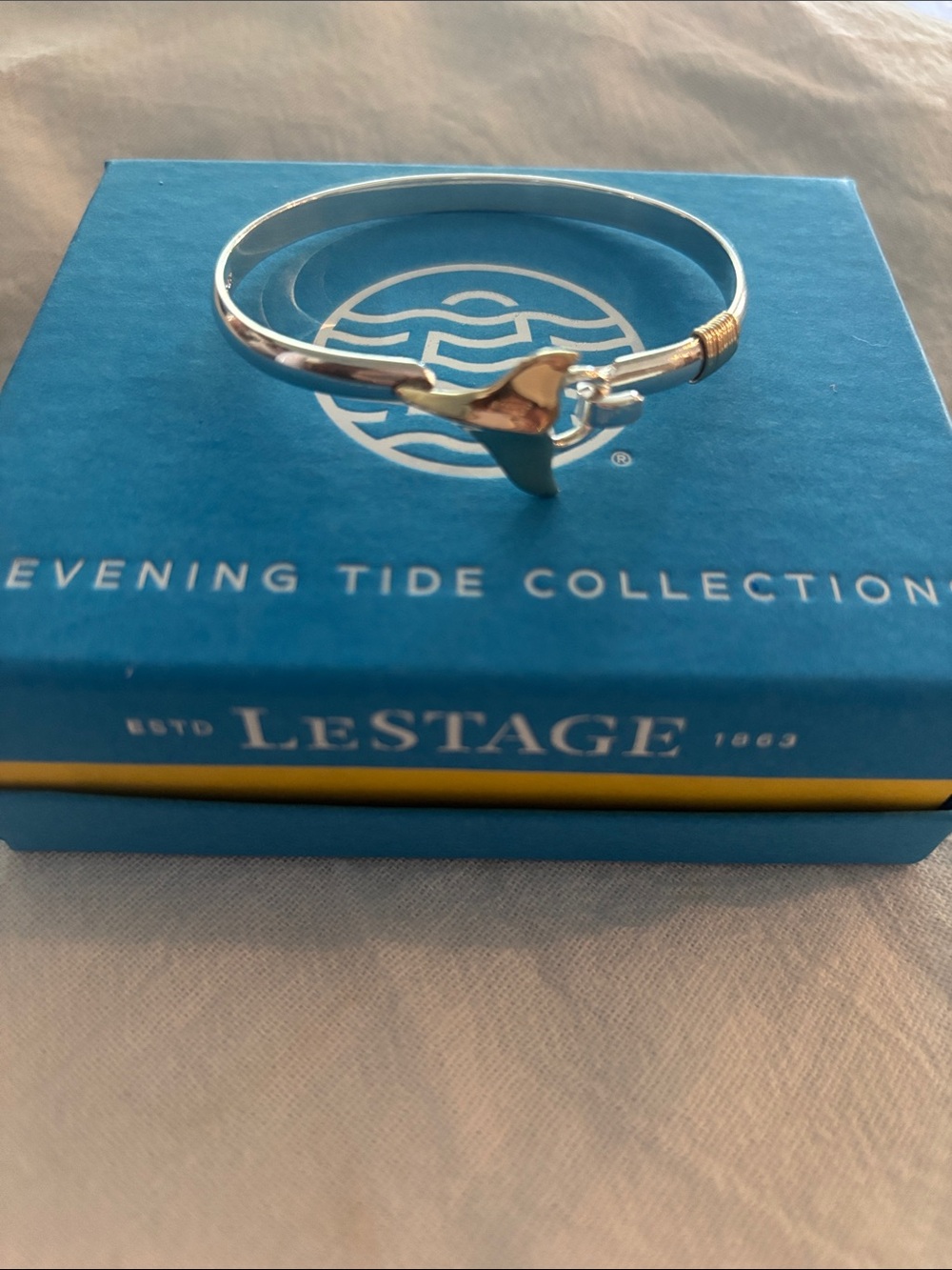 14k Whale Tail and 925 silver Bracelet